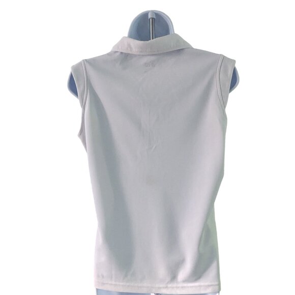 ⛳ N VO  Nikki Sleeveless Golf Polo - White - Medium - EUC ⛳ - Picture 2 of 8